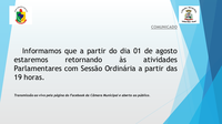 Retorno das atividades parlamentares 